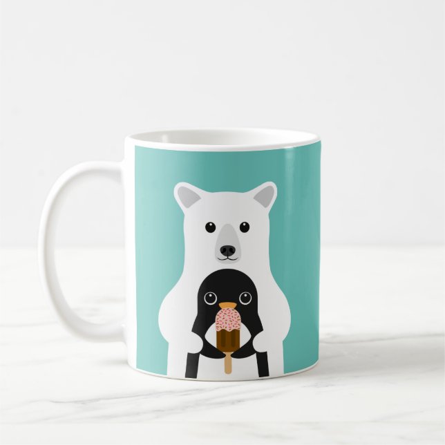 Taza De Café Pingüino Mugs (Izquierda)
