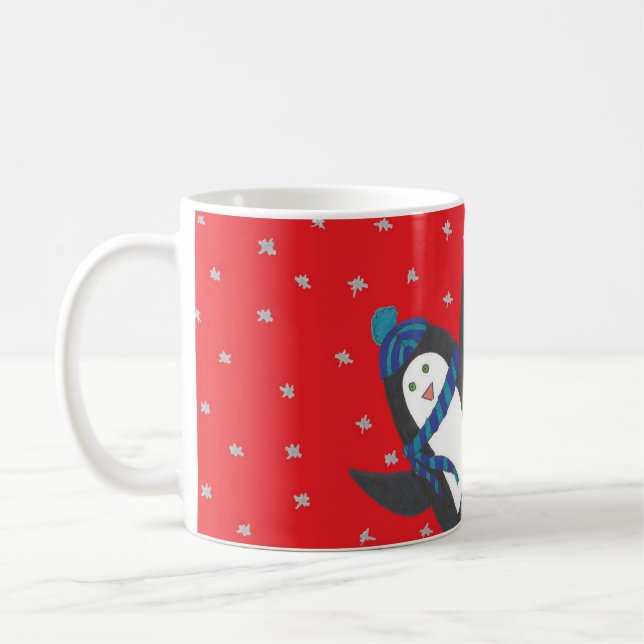 Taza De Café Pingüino navidad (Izquierda)
