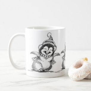 Taza De Café Pingüino Navidad, pájaro bebé feliz