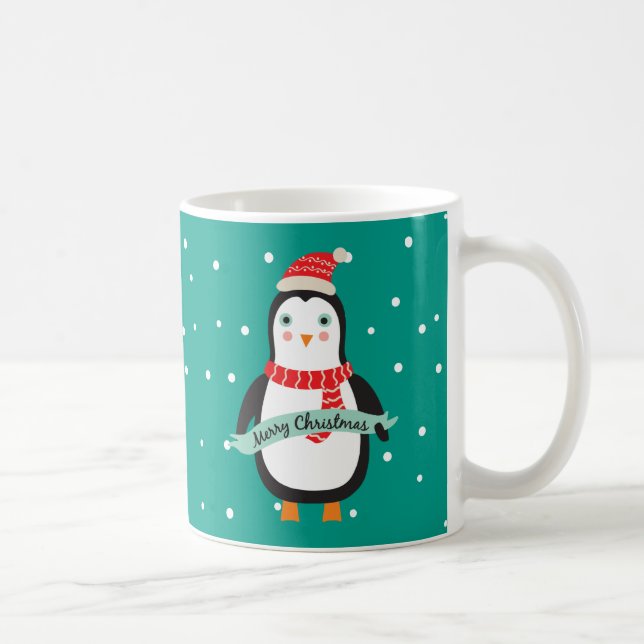 Taza De Café Pingüino Navidades malteados y pesimistas (Derecha)