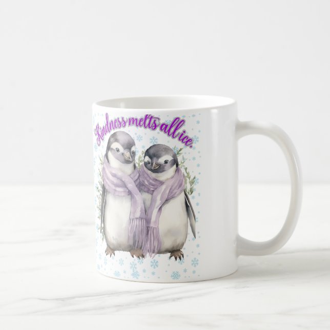 Taza De Café Pingüino Padre e Hijo Mug "Amabilidad+Fundición+To (Derecha)