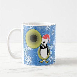 Taza De Café Pingüino personalizable Navidades de Tuba Mug
