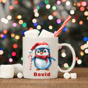 Taza De Café Pingüino personalizado con nombre personalizado Ca