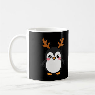 Taza De Café Pingüino Reno Navidad