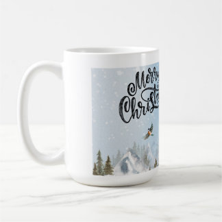 Taza De Café Pingüino Rústico Tradicional Invierno Feliz Navida