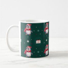Taza De Café Pingüino Santa Verde Feliz Feliz Regalo de Navidad