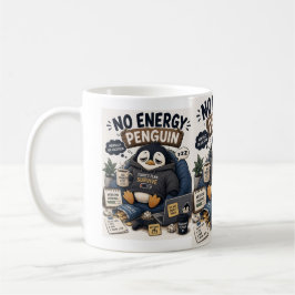 Taza De Café Pingüino Sin Energía Mentalmente de Vacaciones Coz