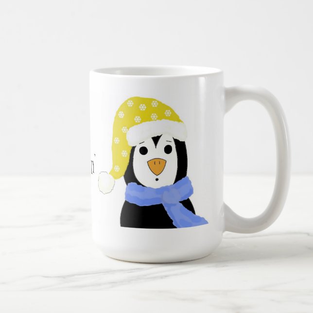 Taza De Café Pingüino sorprendido - Solo Chillin' (Derecha)