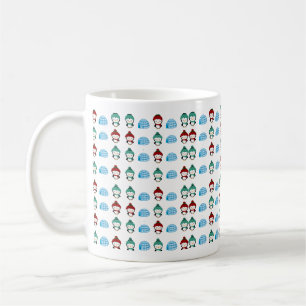 Taza De Café Pingüino y fondo de impresión sin soldadura en for