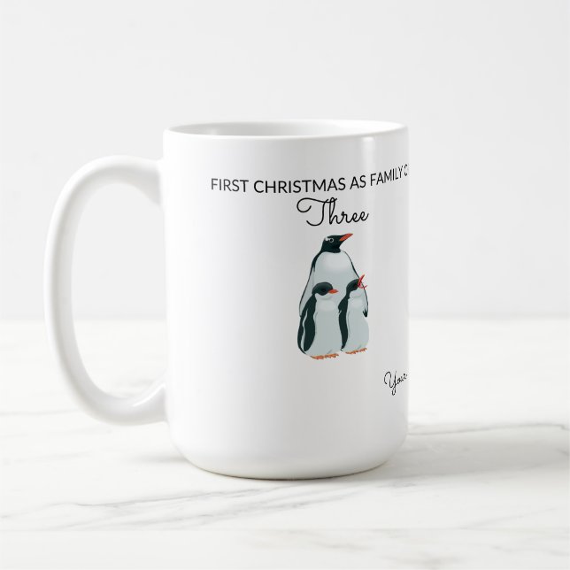 Taza De Café Pingüinos Adorables (Izquierda)