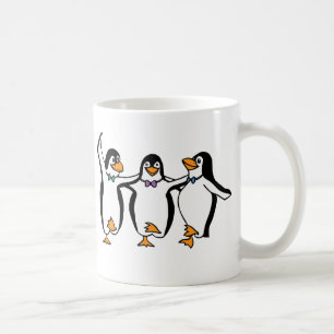 Taza De Café Pingüinos Bailarines