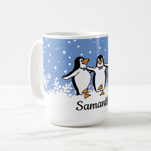 Taza De Café Pingüinos bailarines (Anverso izquierdo)
