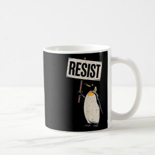 Taza De Café Pingüinos Contra Aranceles Protesta de Pingüinos R