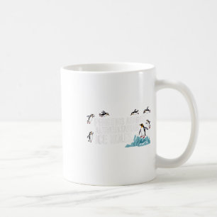 Taza De Café Pingüinos contra grilletes autoritarios de hielo