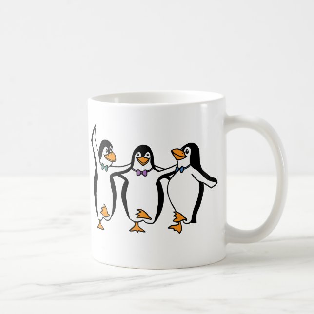 Taza De Café Pingüinos del baile (Derecha)