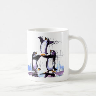 Taza De Café pingüinos juguetones