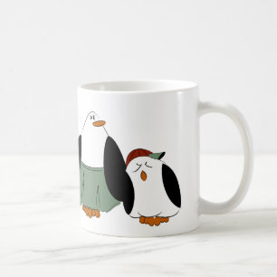 Taza De Café Pingüinos Personalizados Cute