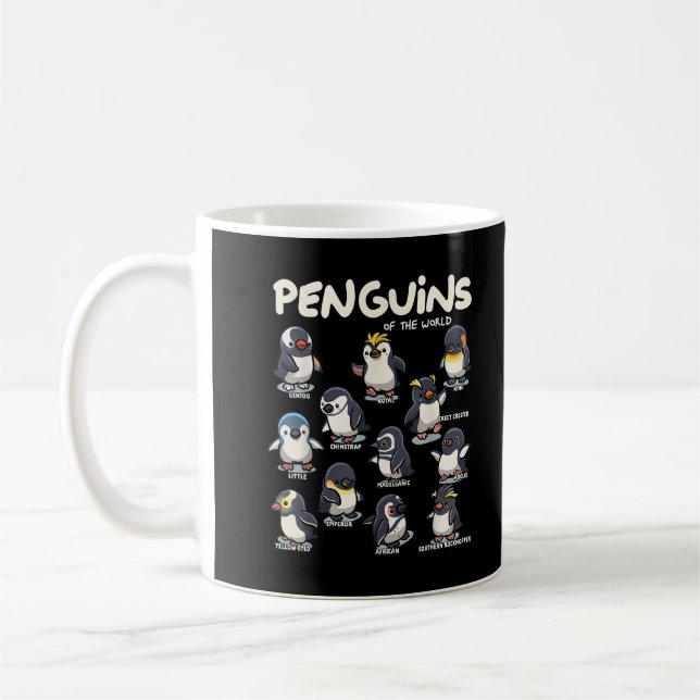 Taza De Café Pingüinos Pingüinos Animales del Amor Pingüino Mun (Izquierda)