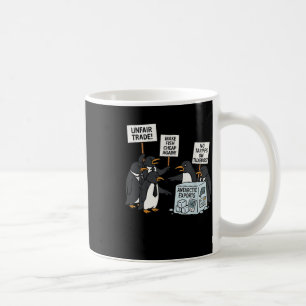 Taza De Café Pingüinos protestan contra las tarifas del diverti