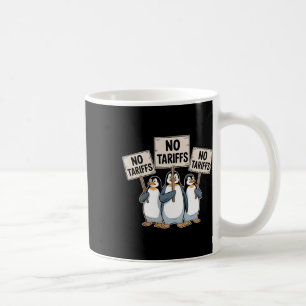 Taza De Café Pingüinos protestan contra los aranceles de Trump