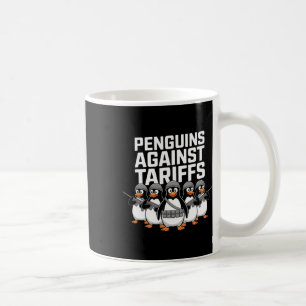 Taza De Café Pingüinos Soldados Divertidos Contra Aranceles Sar