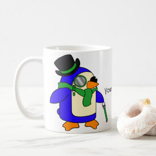 Taza De Café Pingüinos verdes claros