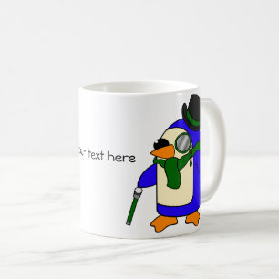 Taza De Café Pingüinos verdes oscuros