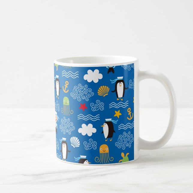 Taza De Café Pingüinos y marineros (Derecha)