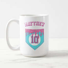 Taza De Café Pink Baseball Drip