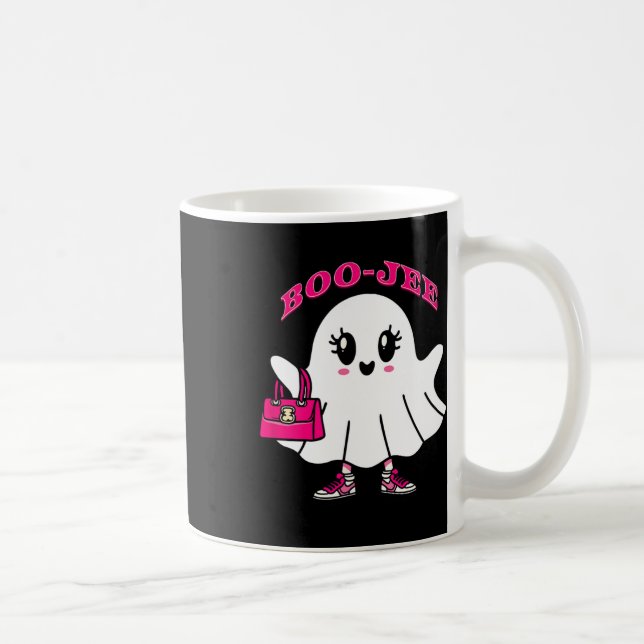 Taza De Café Pink Boo-jee Funny Ghost Halloween (Derecha)