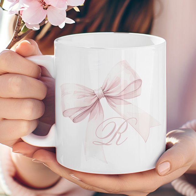 Taza De Café Pink Bow (Subido por el creador)