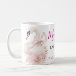 Taza De Café Pink Bow Girl Baby Shower Invitation