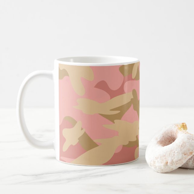 Taza De Café Pink Camo Mug (Con donut)