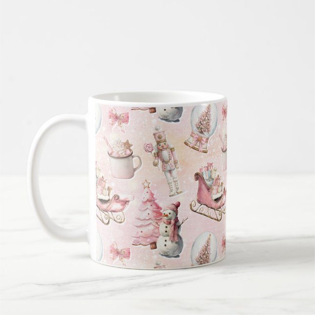 Taza De Café Pink Christmas (Izquierda)