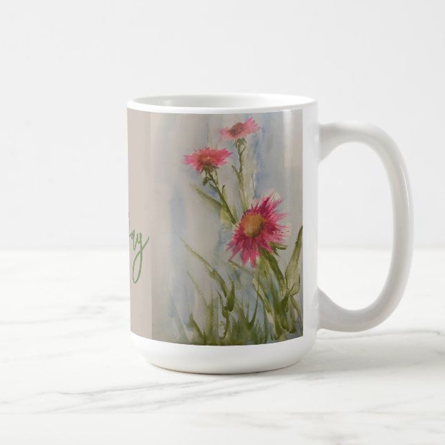 Taza De Café Pink Daises Coffee Mug (Derecha)