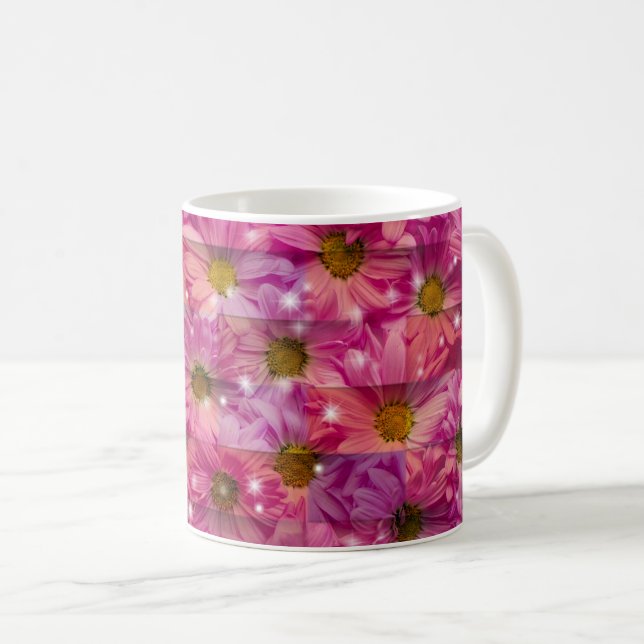 Taza De Café Pink Daisy Weave (Anverso derecho)