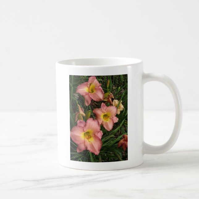 Taza De Café Pink Daylilies (Derecha)