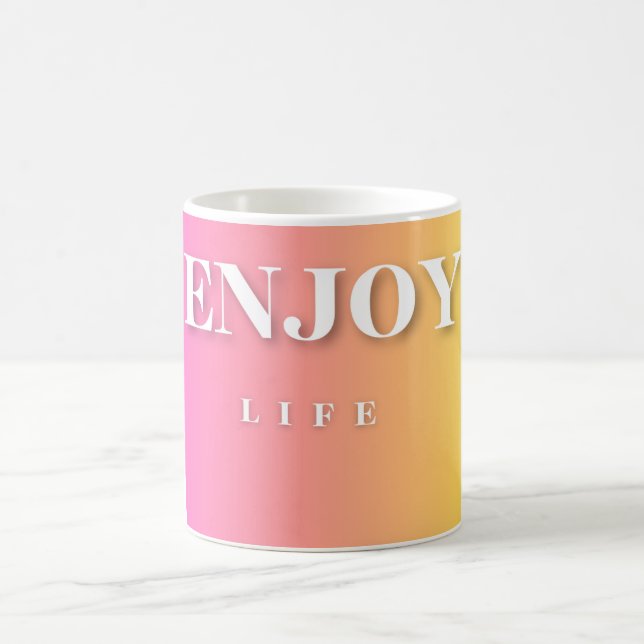 Taza De Café Pink Enjoy Life Mug (Centro)