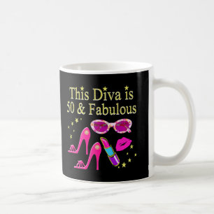 TAZA DE CAFÉ PINK ESTE DIVA ES DE 50 Y FABULOSO DISEÑO
