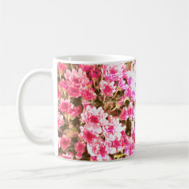 Taza De Café Pink Floral Bloom Pattern – Soft Botanical Design