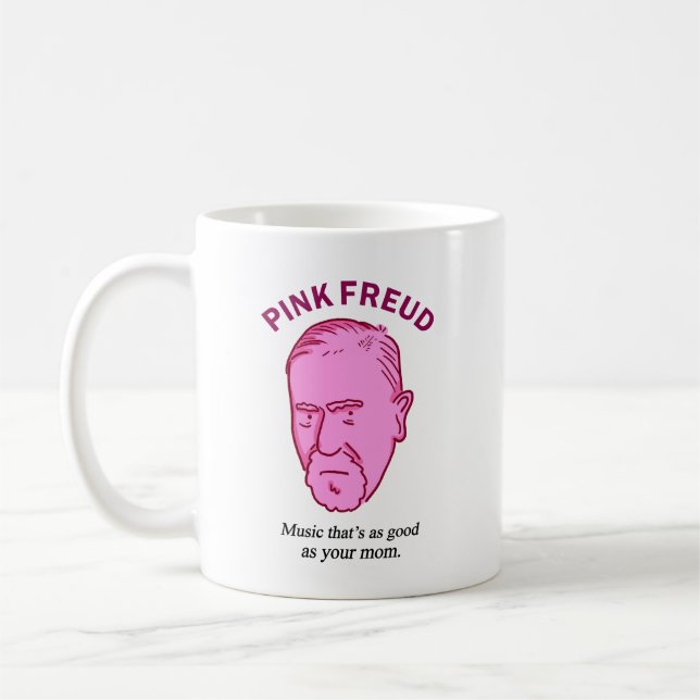 Taza De Café Pink Freud Funny Music Psychology (Izquierda)