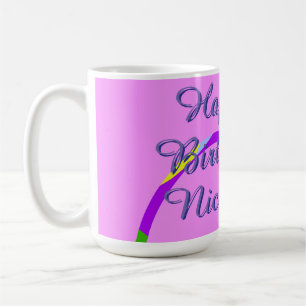 Taza De Café Pink Happy Birday