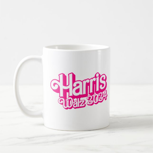 Taza De Café Pink Harris Walz 2024 (Izquierda)