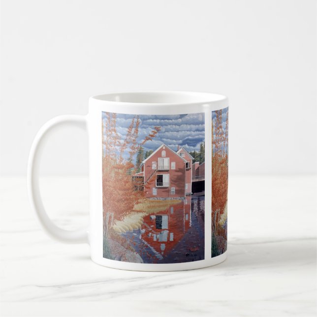 Taza De Café Pink House in Autumn (Izquierda)