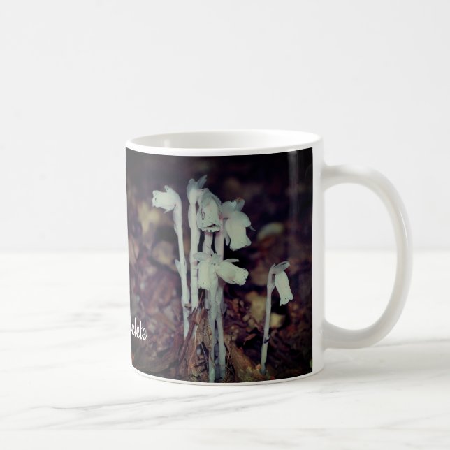 Taza De Café Pink Indian Pipe Wildflower Personalized (Derecha)
