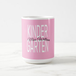 Taza De Café Pink Kindergarten Miss William Custom Teacher Fabr