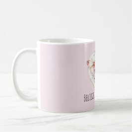 Taza De Café Pink Lavender Floral Heart Butterflies