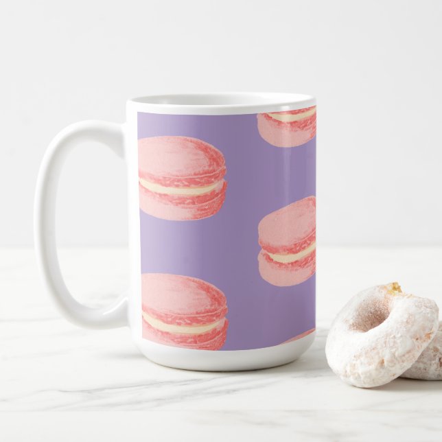 Taza De Café Pink Macaroons (Con donut)