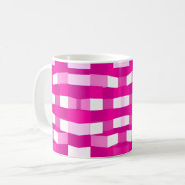 Taza De Café Pink Magenta Modern Geometric Block Art
