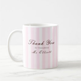 Taza De Café Pink Mist - Personalised Thank You Teacher Mug